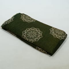 Green Colour Tissue Crush Digital Printed Fabric
