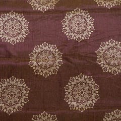 Wine Colour Tissue Crush Digital Printed Fabric