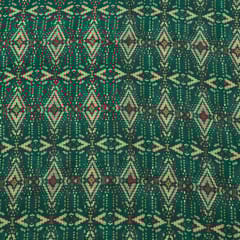 Green Colour Viscose Pashmina Printed Fabric