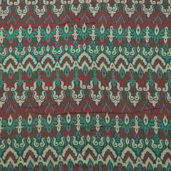 Green and Rust Colour Viscose Pashmina Printed Fabric