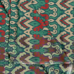Green and Rust Colour Viscose Pashmina Printed Fabric