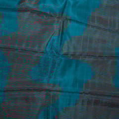 Blue Colour Viscose Habutai Silk Digital Printed Fabric