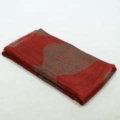 Maroon Colour Viscose Habutai Silk Digital Printed Fabric