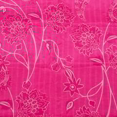 Pink Colour Dola Silk Digital Printed Fabric