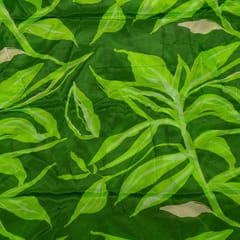 Green Colour Chiffon Digital Printed Fabric