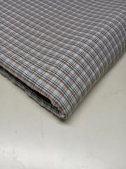 Olive Brown Checks Yarn Dyed Cotton Fabric