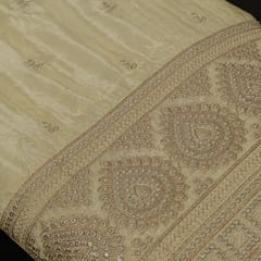 Dyeable Tissue Upada Embroidered Fabric