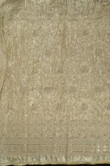 Dyeable Tissue Upada Embroidered Fabric