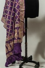 Purple Colour Modal Satin Bandhani Dupatta