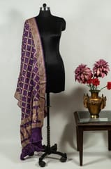 Purple Colour Modal Satin Bandhani Dupatta