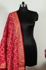 Rani Colour Modal Satin Bandhani Dupatta