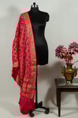 Rani Colour Modal Satin Bandhani Dupatta