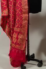 Rani Colour Modal Satin Bandhani Dupatta