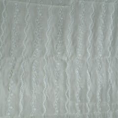 Yellow Colour Mal Chanderi Embroidered Fabric