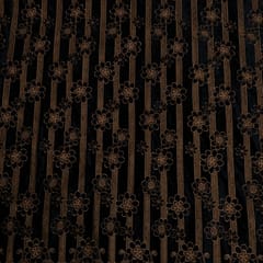 Black Colour Velvet Cutwork Embroidered Fabric