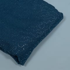 Blue Colour Denim Embroidered Fabric