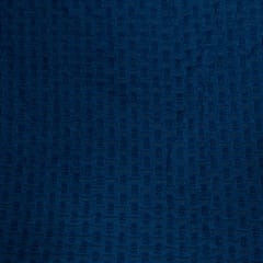 Blue Colour Lycra Denim Embroidered Fabric