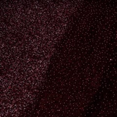 Maroon Colour Imported Net Embroidered Fabric