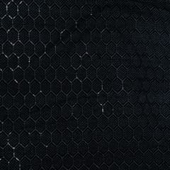 Black Colour Velvet Embroidered Fabric