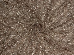 White Colour Chevron Cut Dana Embroiderd Net Fabric