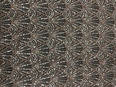 White Colour Chevron Cut Dana Embroiderd Net Fabric