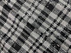 Black and white Colour Checks Sequence Embroiderd Fabric