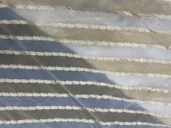 Golden Colour Stripes Dyeable Embroiderd Viscose Orgnaza Fabric