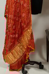 Rust Colour Modal Satin Bandhani Dupatta