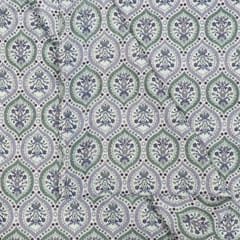 Multi Colour Velvet Print with Embroidery Fabric (1.90Meter Piece)