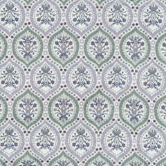 Multi Colour Velvet Print with Embroidery Fabric (1.90Meter Piece)