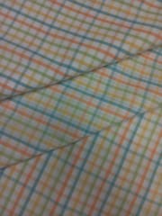 Multi Yellow Plain Weave Yarn Dyed Cotton Check Fabric