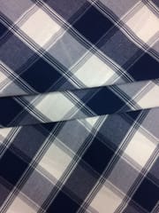 Dark Blue Plain Weave Yarn Dyed Cotton Fabric