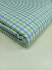 Green Colour Plain Weave Yarn Dyed Cotton Fabric