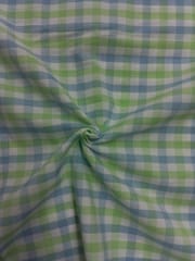 Green Colour Plain Weave Yarn Dyed Cotton Fabric