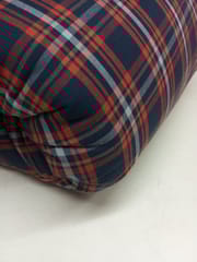 Orange Navy Twill Weave Yarn Dyed Cotton Check fabric