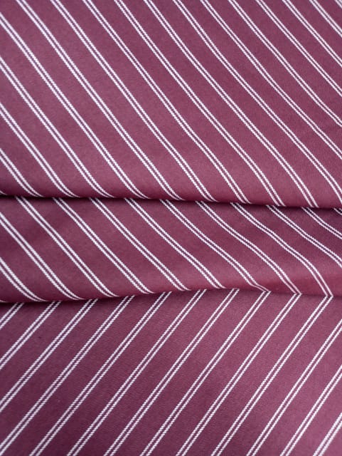 Red Wine Twill Weave Yarn Dyed Cotton Fabric