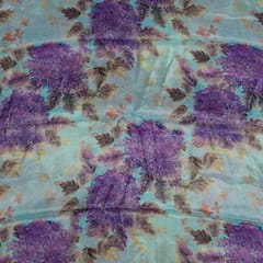 Multi Colour Chinon Chiffon Digital Printed Fabric (1Meter Piece)