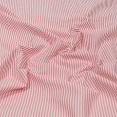 Pink Colour Yarn Dyed Cotton Stripes Fabric