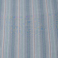Blue Colour Chambrey Dobby Stripes Fabric