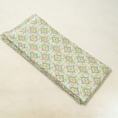 Green Color Lawn Cotton Digital Printed Fabric