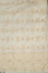 Dyeable Organza Lakhnavi Embroidered Fabric