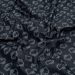 Blue Denim Printed Fabric