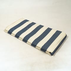 White and Blue Denim Printed Fabric