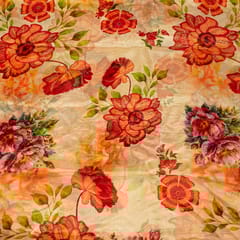 Multi Colour Viscose Organza Digital Printed Fabric