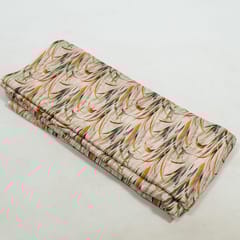 Ivory Colour Muslin Digital Printed Fabric