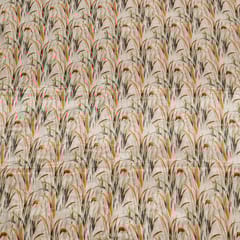 Ivory Colour Muslin Digital Printed Fabric