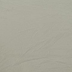 Off White Colour Dyeable Cotton Chikan Embroidered Fabric