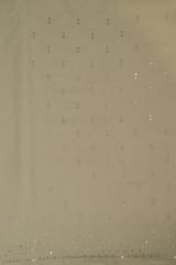 Off White Colour Dyeable Cotton Embroidered Fabric