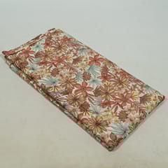White Colour Cotton Cambric Printed Fabric