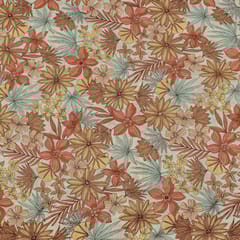 White Colour Cotton Cambric Printed Fabric